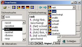 Screenshot for TrueTerm Swedish Dictionaries Bundle 5.5
